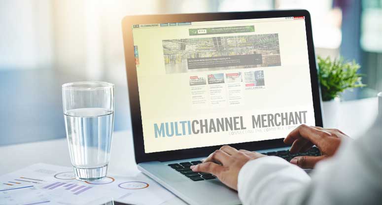 multichannel merchant logo on a computer