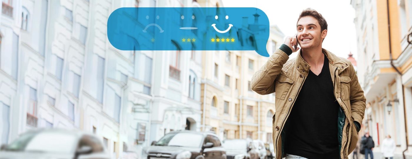 man on cellphone getting recovery on demand contact center services