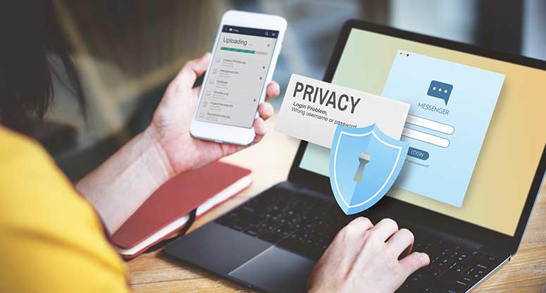 Man making secured transactions from on demand virtual call center solutions for financial institutions