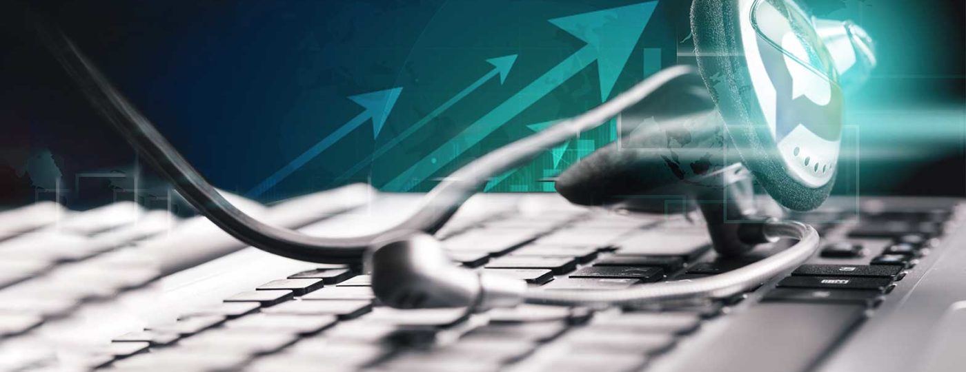 headset on keyboard with on demand contact center solutions