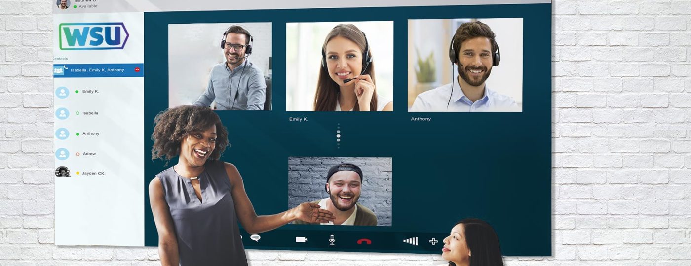 women doing virtual training using group video chat for on demand customer care agents