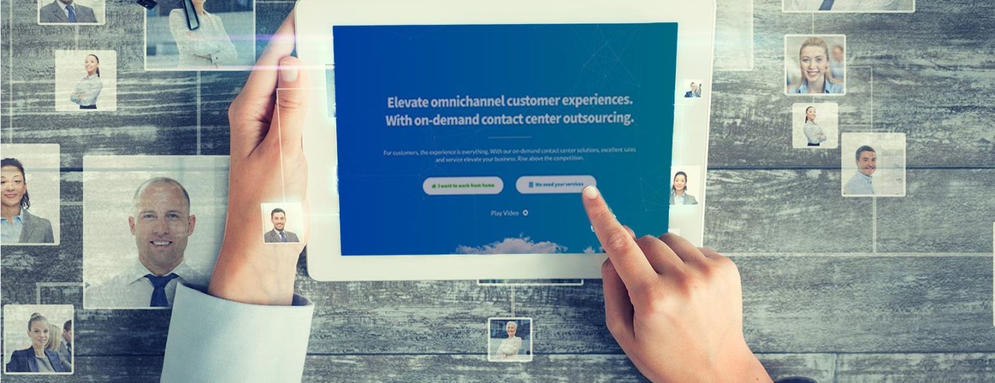 business person looking at the benefits of on demand contact center services