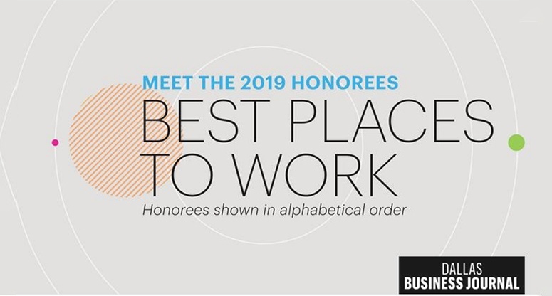 Dallas Business Journal best places to work mention 2019