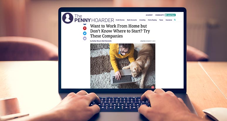 penny hoarder mentions working solutions man looking at article