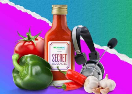 Working Solutions' Secret Sauce bottle surrounded by its key ingredients