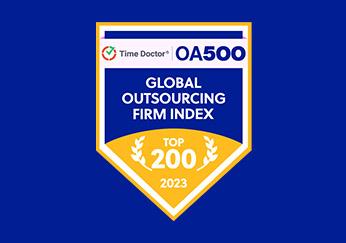 Time Doctor OA500 Global Outsourcing Firm Index Top 200 2023 lockup