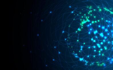 Illustration of a global technological network