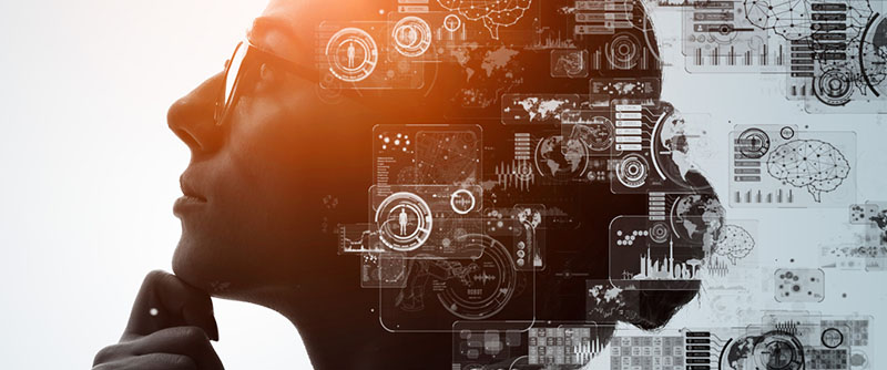 Abstract photo of a woman thinking deeply about business and digital strategy