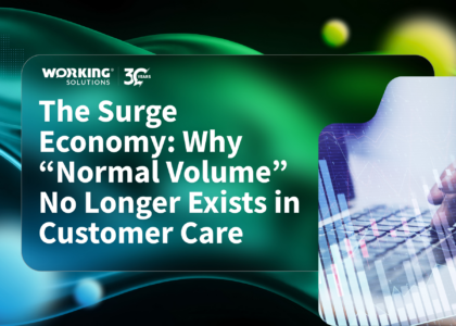 elastic customer experience model customer care surge -contact center volatility