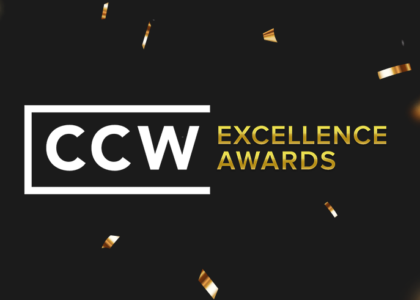 CCW Excellence Awards logo surrounded by confetti